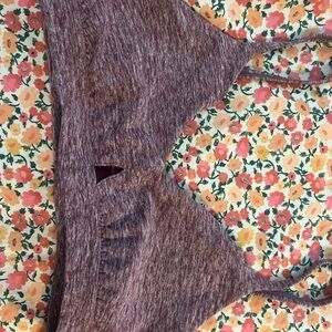 ALO Yoga Alosoft Marled Purple Sports Bra